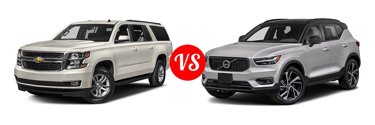 2019 Chevrolet Suburban SUV Premier vs. 2019 Volvo XC40 SUV R-Design - Front Left Comparison