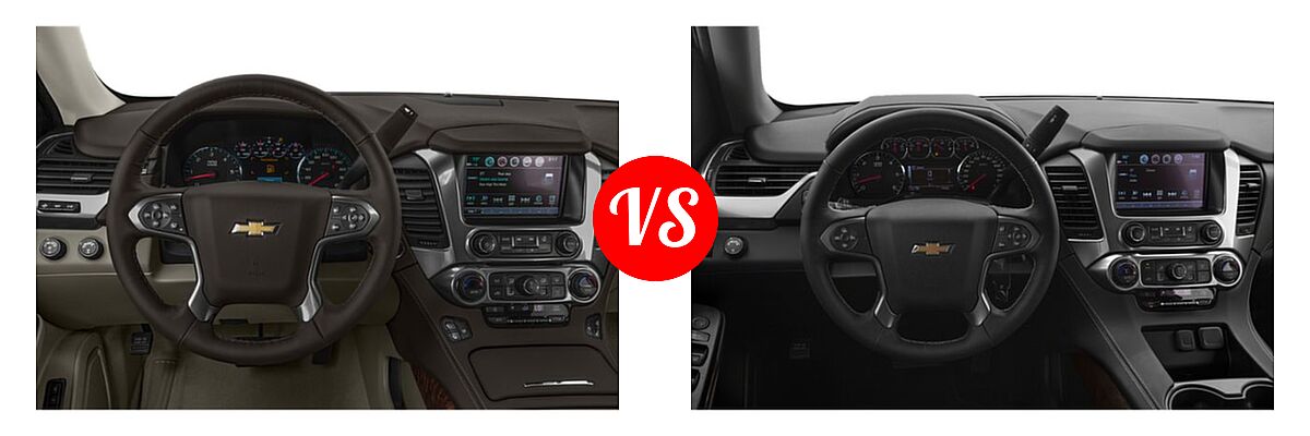 2019 Chevrolet Suburban SUV LS / LT vs. 2019 Chevrolet Tahoe SUV Premier - Dashboard Comparison