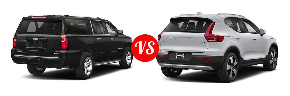 2019 Chevrolet Suburban SUV LS / LT vs. 2019 Volvo XC40 SUV Momentum / R-Design - Rear Right Comparison
