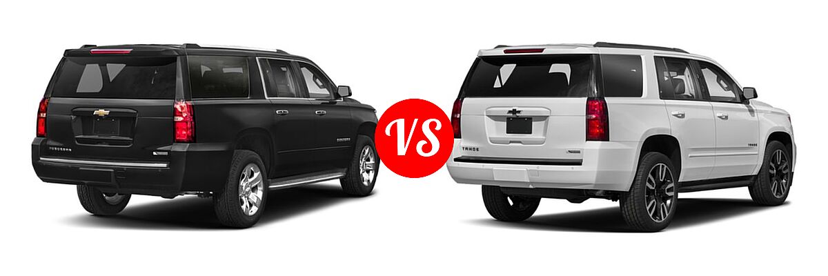 2019 Chevrolet Suburban SUV LS / LT vs. 2019 Chevrolet Tahoe SUV LS / LT - Rear Right Comparison