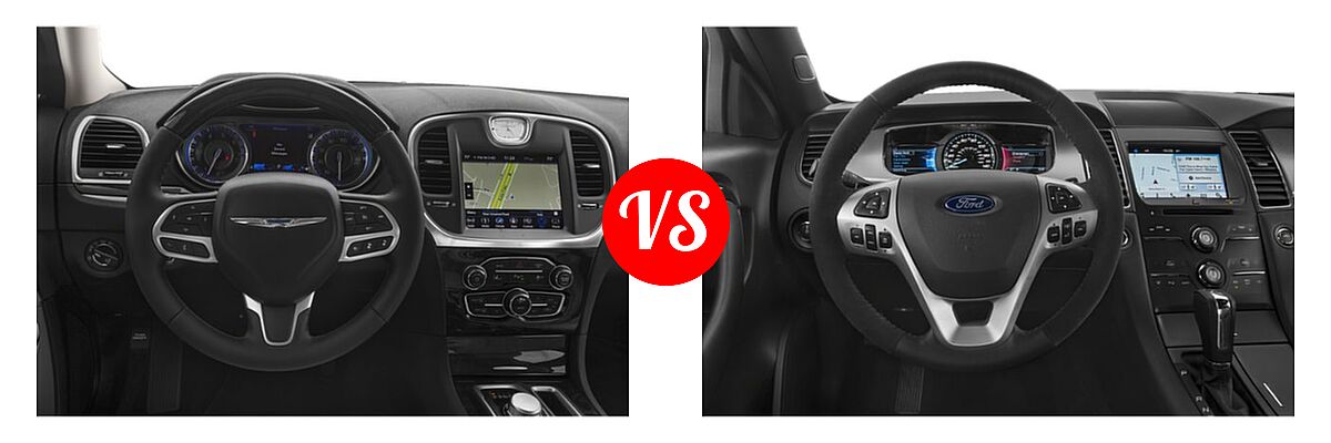 2019 Chrysler 300 Sedan 300S / Limited / Touring vs. 2019 Ford Taurus Sedan Limited / SE / SEL - Dashboard Comparison