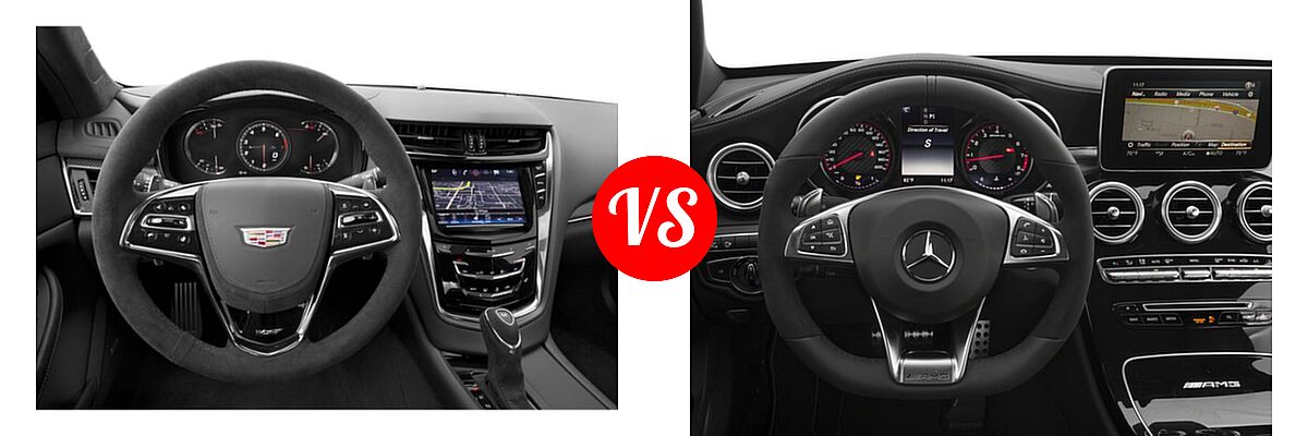 2019 Cadillac CTS-V Sedan 4dr Sdn vs. 2018 Mercedes-Benz C-Class AMG C 63 S Sedan AMG C 63 S - Dashboard Comparison