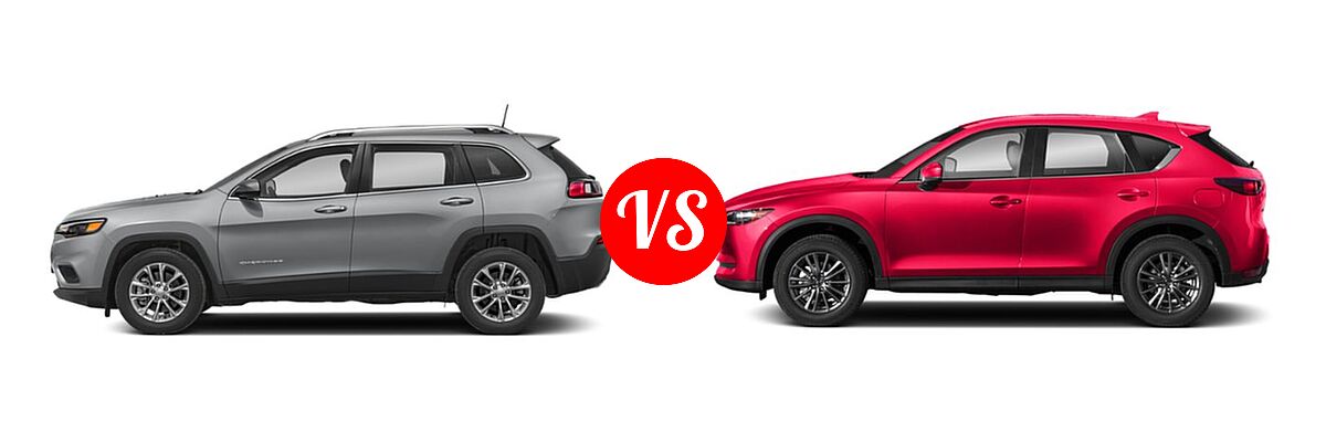 2019 Jeep Cherokee SUV Latitude Plus vs. 2019 Mazda CX-5 SUV Grand Touring - Side Comparison