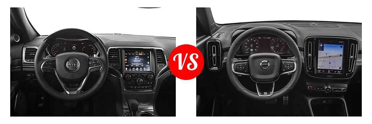 2019 Jeep Grand Cherokee SUV High Altitude vs. 2019 Volvo XC40 SUV R-Design - Dashboard Comparison