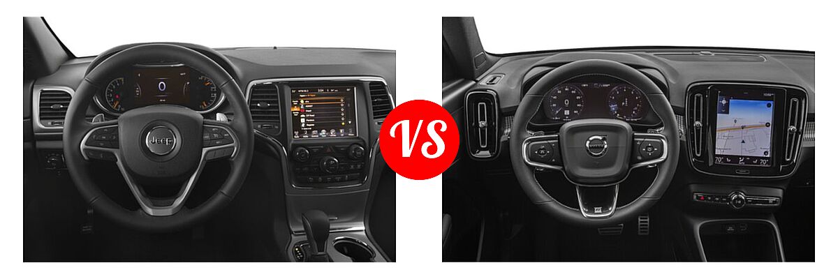 2019 Jeep Grand Cherokee SUV Laredo vs. 2019 Volvo XC40 SUV R-Design - Dashboard Comparison