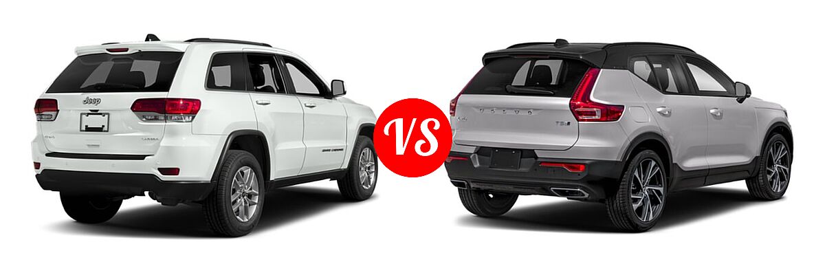 2019 Jeep Grand Cherokee SUV Laredo vs. 2019 Volvo XC40 SUV R-Design - Rear Right Comparison