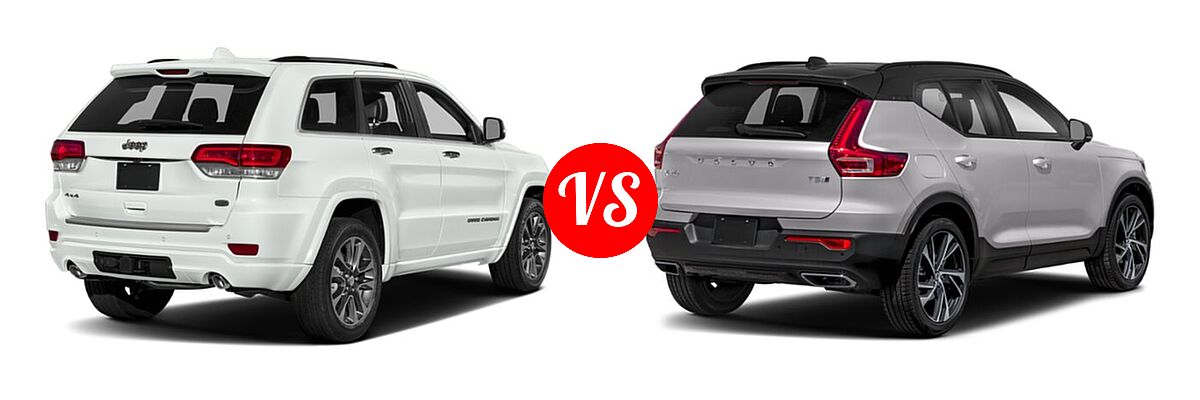 2019 Jeep Grand Cherokee SUV Limited vs. 2019 Volvo XC40 SUV R-Design - Rear Right Comparison