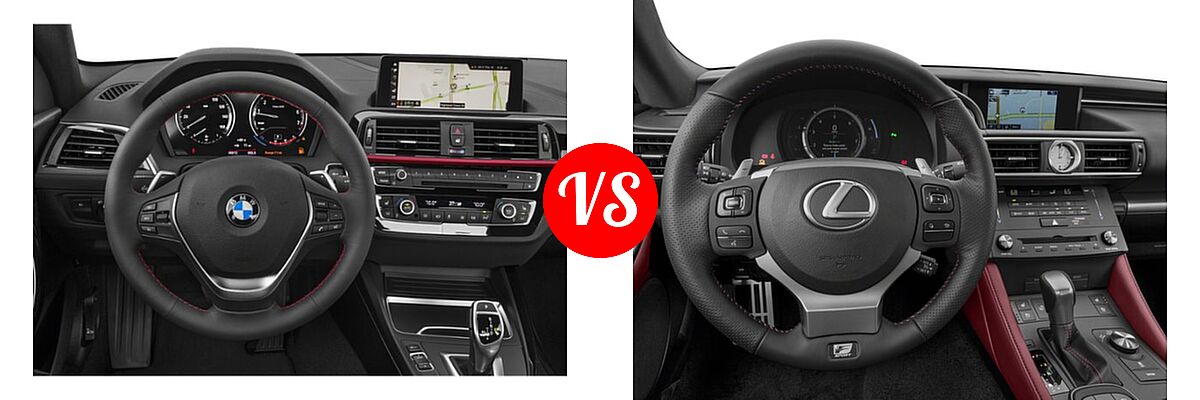 2019 BMW 2 Series Coupe 230i / 230i xDrive vs. 2018 Lexus RC 300 Coupe RC 300 - Dashboard Comparison