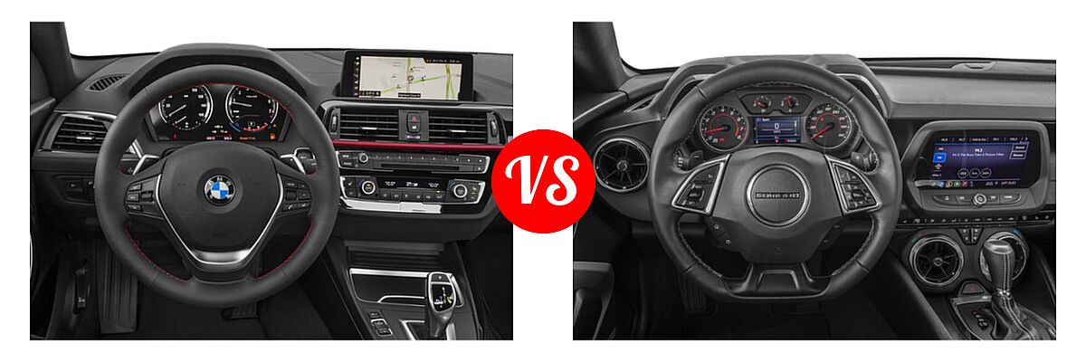 2019 BMW 2 Series Coupe 230i / 230i xDrive vs. 2019 Chevrolet Camaro Coupe LS / LT / SS - Dashboard Comparison