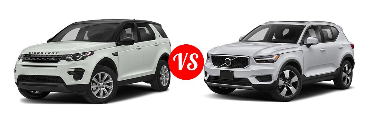 2019 Land Rover Discovery Sport SUV HSE / HSE Luxury / Landmark / SE vs. 2019 Volvo XC40 SUV Momentum / R-Design - Front Left Comparison