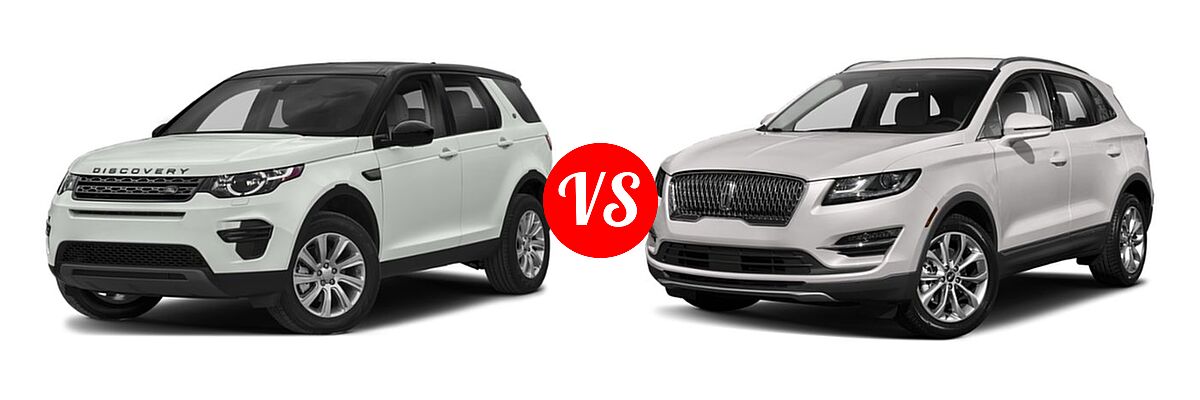 2019 Land Rover Discovery Sport SUV HSE / HSE Luxury / Landmark / SE vs. 2019 Lincoln MKC SUV Black Label / FWD / Reserve / Select / Standard - Front Left Comparison