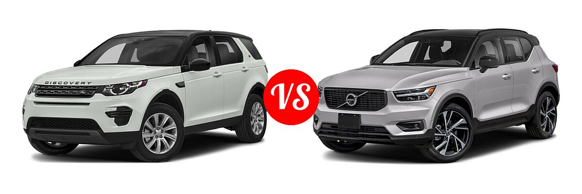 2019 Land Rover Discovery Sport SUV HSE / HSE Luxury vs. 2019 Volvo XC40 SUV R-Design - Front Left Comparison