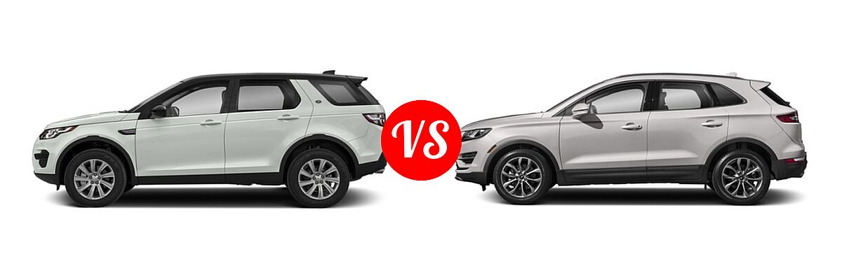 2019 Land Rover Discovery Sport SUV HSE / HSE Luxury vs. 2019 Lincoln MKC SUV Black Label / FWD / Reserve / Select / Standard - Side Comparison