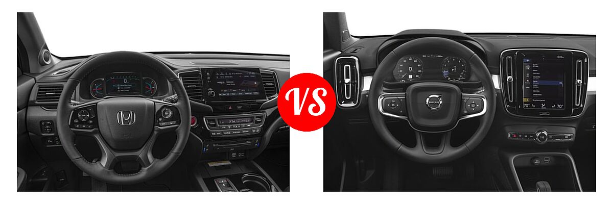 2019 Honda Pilot SUV EX vs. 2019 Volvo XC40 SUV Momentum / R-Design - Dashboard Comparison