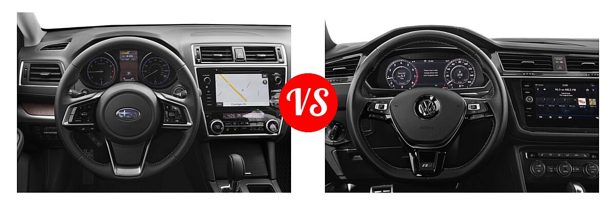 2019 Subaru Outback SUV Premium / Touring vs. 2019 Volkswagen Tiguan SUV SEL Premium R-Line / SEL R-Line / SEL R-Line Black - Dashboard Comparison