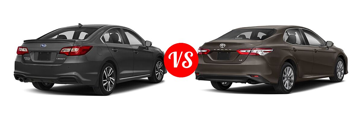 2019 Subaru Legacy Sedan Sport vs. 2019 Toyota Camry Sedan L / LE / XLE / XLE V6 - Rear Right Comparison