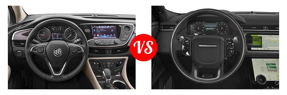 2019 Buick Envision SUV Essence / FWD 4dr / Preferred / Premium / Premium II vs. 2019 Land Rover Range Rover Velar SUV Diesel R-Dynamic SE / S - Dashboard Comparison