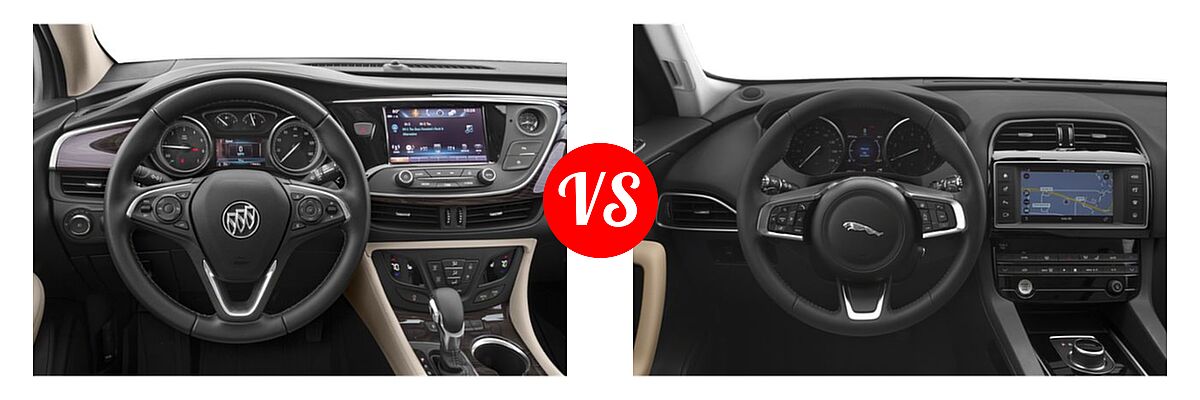 2019 Buick Envision SUV Essence / FWD 4dr / Preferred / Premium / Premium II vs. 2019 Jaguar F-PACE SUV 25t / 25t Premium / 25t Prestige - Dashboard Comparison