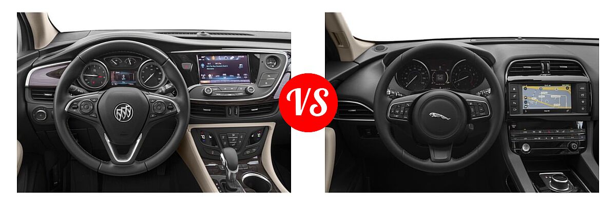 2019 Buick Envision SUV Essence / FWD 4dr / Preferred / Premium / Premium II vs. 2019 Jaguar F-PACE SUV 30t Portfolio / 30t Premium / 30t Prestige - Dashboard Comparison