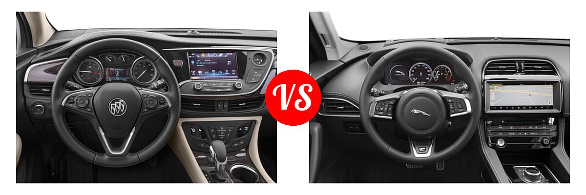2019 Buick Envision SUV Essence / FWD 4dr / Preferred / Premium / Premium II vs. 2019 Jaguar F-PACE SUV 30t R-Sport - Dashboard Comparison
