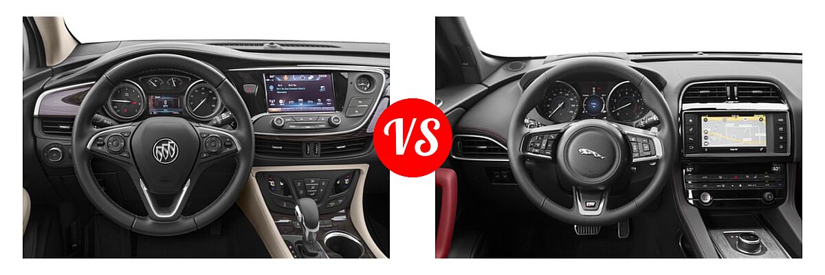 2019 Buick Envision SUV Essence / FWD 4dr / Preferred / Premium / Premium II vs. 2019 Jaguar F-PACE SUV S - Dashboard Comparison