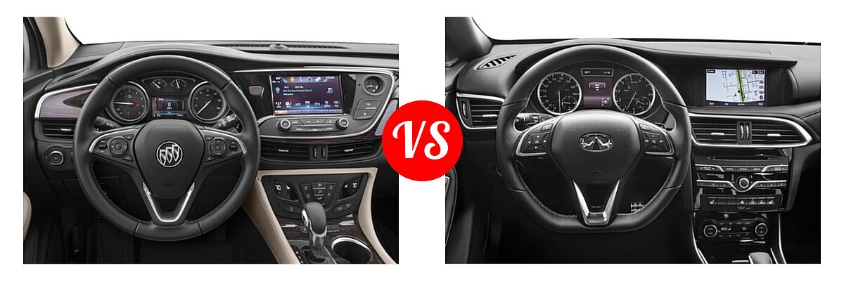 2019 Buick Envision SUV Essence / FWD 4dr / Preferred / Premium / Premium II vs. 2019 Infiniti QX30 SUV SPORT - Dashboard Comparison