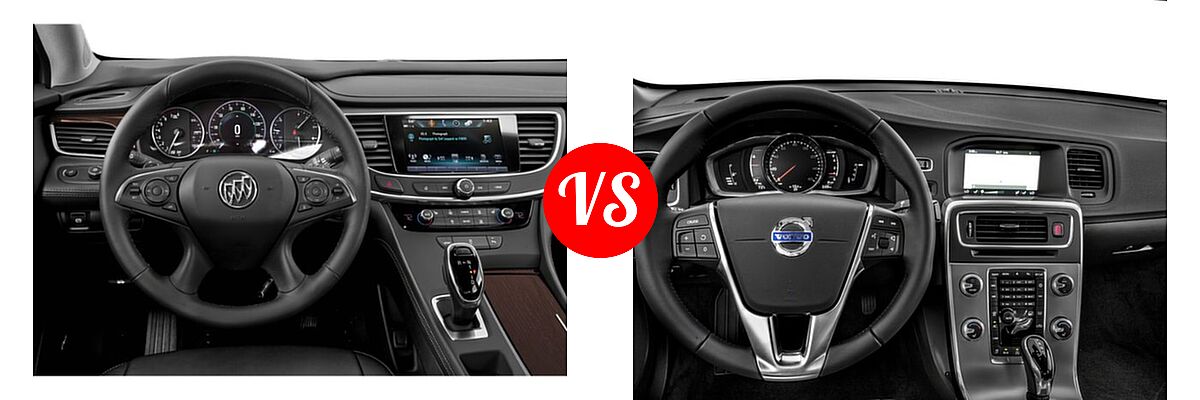 2019 Buick LaCrosse Sedan 4dr Sdn FWD / Avenir / Essence / Preferred / Premium / Sport Touring vs. 2018 Volvo S60 Sedan Dynamic - Dashboard Comparison