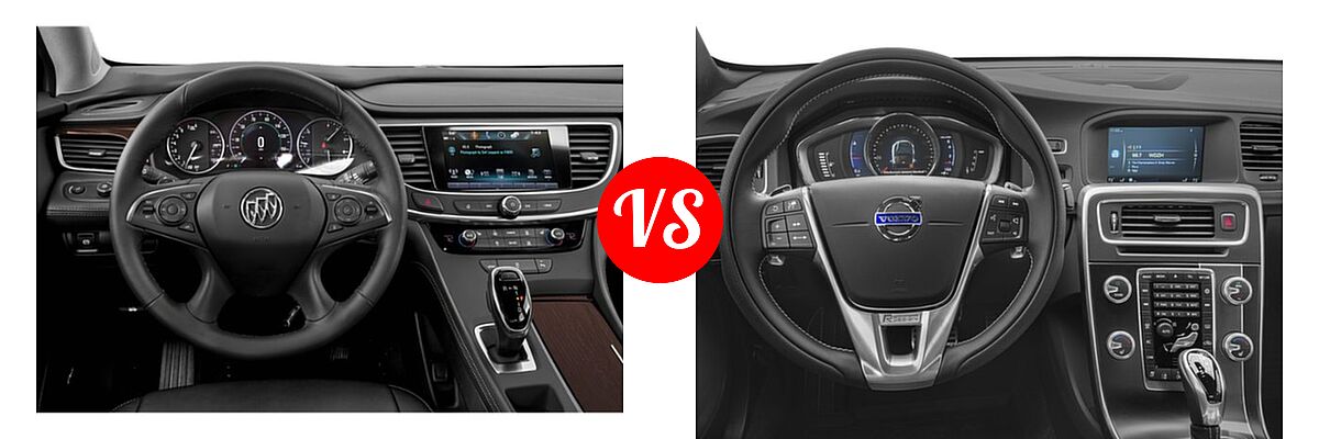 2019 Buick LaCrosse Sedan 4dr Sdn FWD / Avenir / Essence / Preferred / Premium / Sport Touring vs. 2018 Volvo S60 Sedan R-Design Platinum - Dashboard Comparison