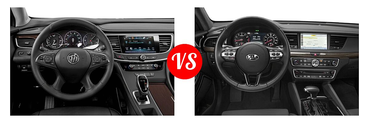 2019 Buick LaCrosse Sedan 4dr Sdn FWD / Avenir / Essence / Preferred / Premium / Sport Touring vs. 2019 Kia Cadenza Sedan Limited - Dashboard Comparison