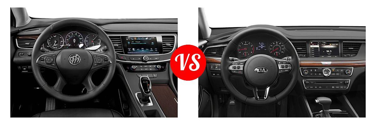 2019 Buick LaCrosse Sedan 4dr Sdn FWD / Avenir / Essence / Preferred / Premium / Sport Touring vs. 2019 Kia Cadenza Sedan Premium - Dashboard Comparison