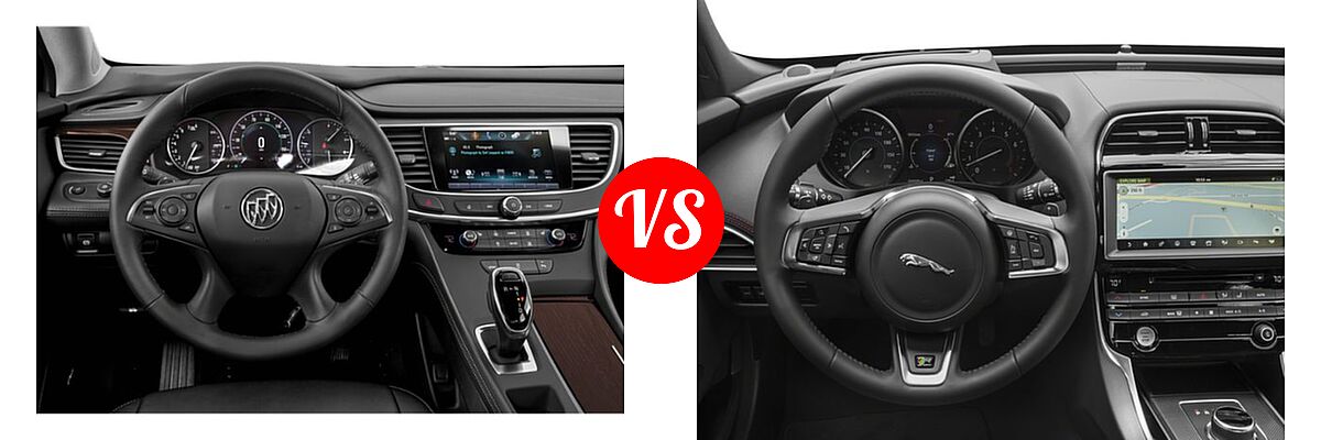 2019 Buick LaCrosse Sedan 4dr Sdn FWD / Avenir / Essence / Preferred / Premium / Sport Touring vs. 2018 Jaguar XE Sedan Diesel 20d R-Sport - Dashboard Comparison