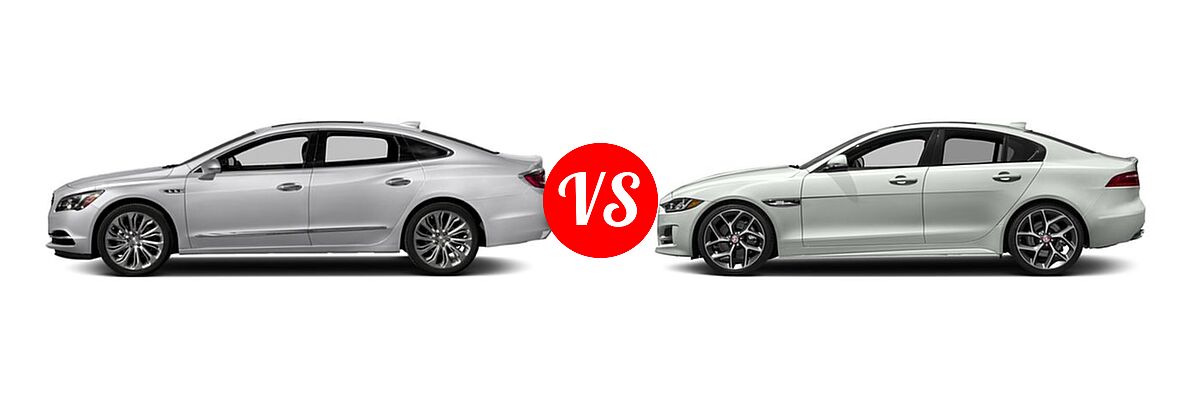 2019 Buick LaCrosse Sedan 4dr Sdn FWD / Avenir / Essence / Preferred / Premium / Sport Touring vs. 2018 Jaguar XE Sedan Diesel 20d R-Sport - Side Comparison