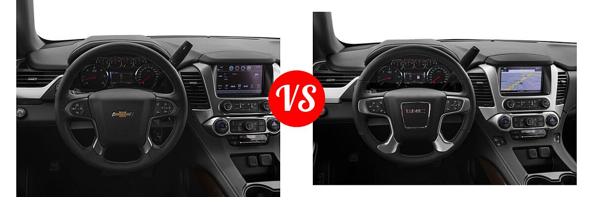 2018 Chevrolet Tahoe SUV LS / LT vs. 2018 GMC Yukon SUV SLE / SLT - Dashboard Comparison