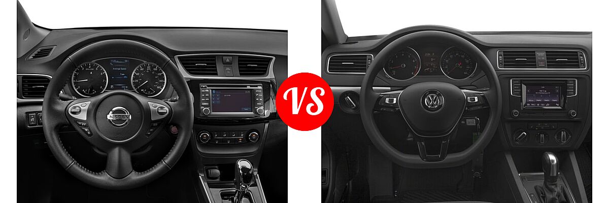 2018 Nissan Sentra Sedan SR vs. 2018 Volkswagen Jetta Sedan 1.4T S / 1.4T SE / 1.4T Wolfsburg Edition / 1.8T SE Sport / 1.8T SEL - Dashboard Comparison