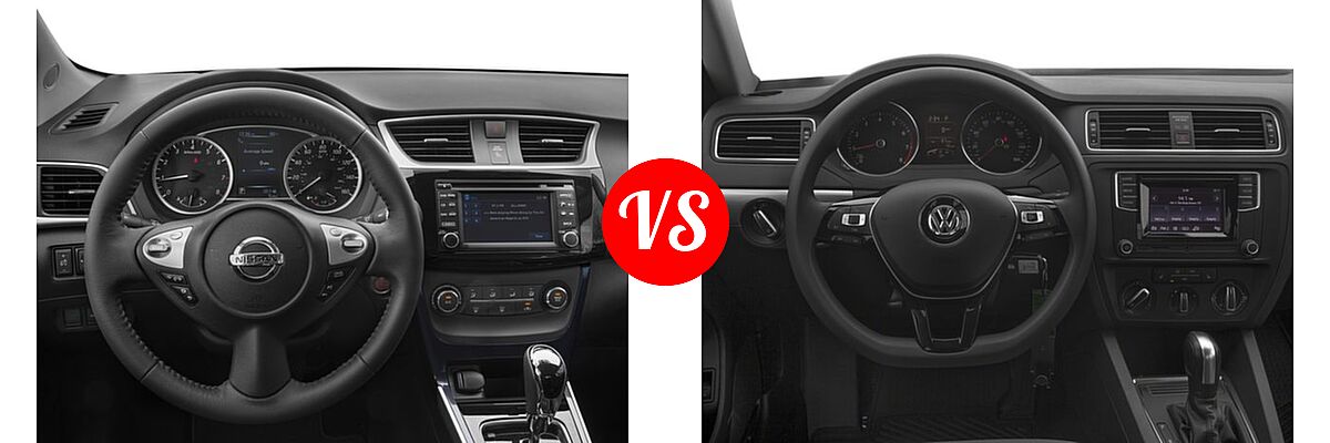 2018 Nissan Sentra Sedan SR Turbo vs. 2018 Volkswagen Jetta Sedan 1.4T S / 1.4T SE / 1.4T Wolfsburg Edition / 1.8T SE Sport / 1.8T SEL - Dashboard Comparison