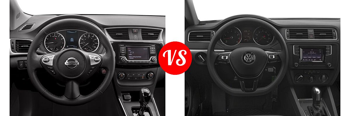 2018 Nissan Sentra Sedan S / SV vs. 2018 Volkswagen Jetta Sedan 1.4T S / 1.4T SE / 1.4T Wolfsburg Edition / 1.8T SE Sport / 1.8T SEL - Dashboard Comparison