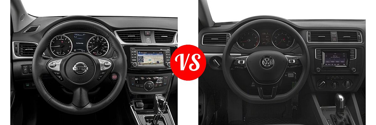 2018 Nissan Sentra Sedan SL vs. 2018 Volkswagen Jetta Sedan 1.4T S / 1.4T SE / 1.4T Wolfsburg Edition / 1.8T SE Sport / 1.8T SEL - Dashboard Comparison