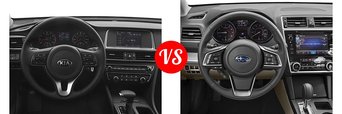 2018 Kia Optima Sedan S vs. 2018 Subaru Legacy Sedan Premium - Dashboard Comparison