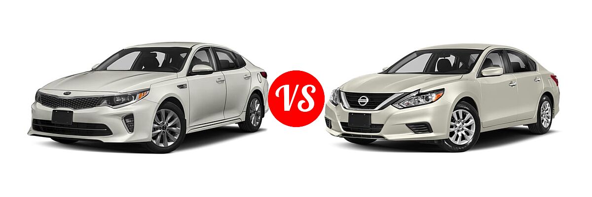 2018 Kia Optima Sedan S vs. 2018 Nissan Altima Sedan 2.5 S / 2.5 SL / 2.5 SR / 2.5 SV / 3.5 SL - Front Left Comparison