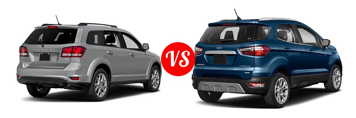 2018 Dodge Journey SUV SXT vs. 2018 Ford EcoSport SUV S / SE / SES / Titanium - Rear Right Comparison