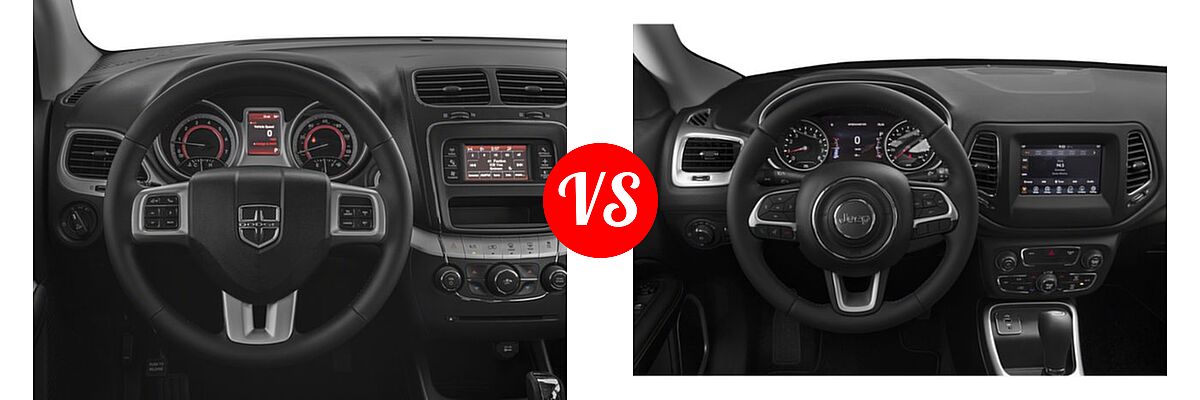 2018 Dodge Journey SUV SXT vs. 2018 Jeep Compass SUV Latitude / Limited / Sport - Dashboard Comparison