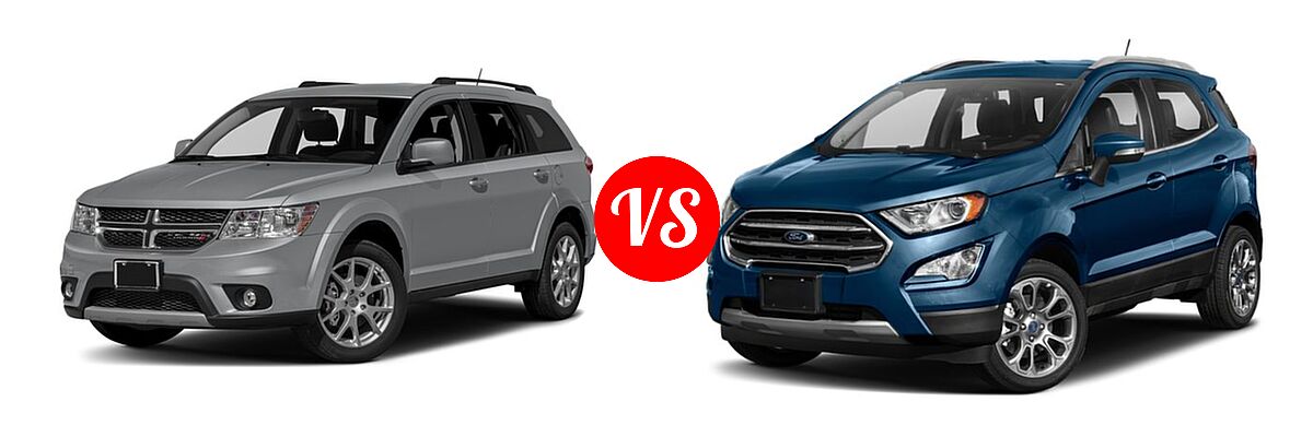2018 Dodge Journey SUV SXT vs. 2018 Ford EcoSport SUV S / SE / SES / Titanium - Front Left Comparison