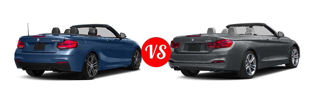2018 BMW 2 Series M240i xDrive Convertible M240i xDrive vs. 2018 BMW 4 Series Convertible 430i / 430i xDrive - Rear Right Comparison
