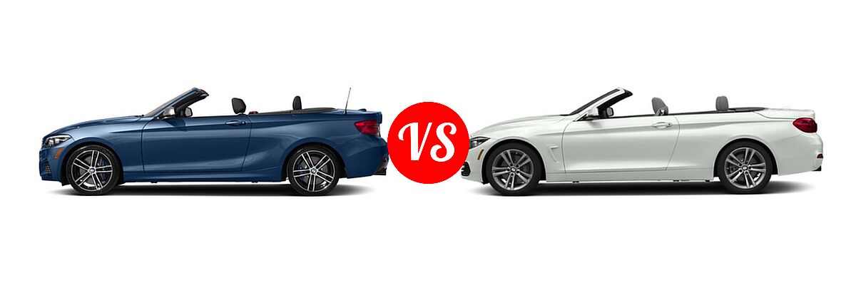 2018 BMW 2 Series M240i xDrive Convertible M240i xDrive vs. 2018 BMW 4 Series Convertible 440i / 440i xDrive - Side Comparison