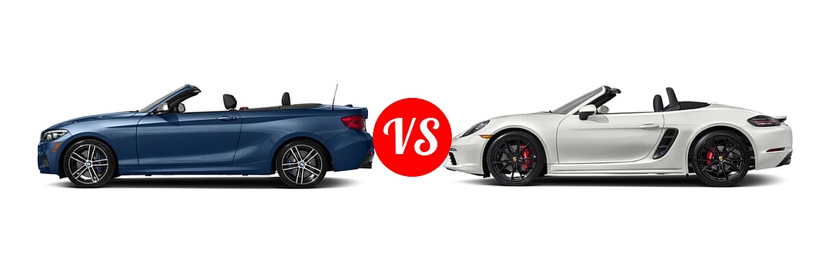 2018 BMW 2 Series M240i Convertible M240i vs. 2018 Porsche 718 Boxster Convertible S - Side Comparison