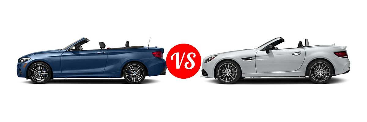 2018 BMW 2 Series M240i xDrive Convertible M240i xDrive vs. 2018 Mercedes-Benz SLC-Class AMG SLC 43 Convertible AMG SLC 43 - Side Comparison