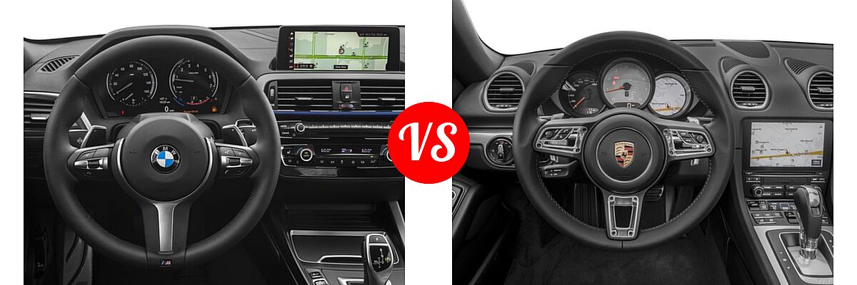 2018 BMW 2 Series M240i Convertible M240i vs. 2018 Porsche 718 Boxster Convertible S - Dashboard Comparison