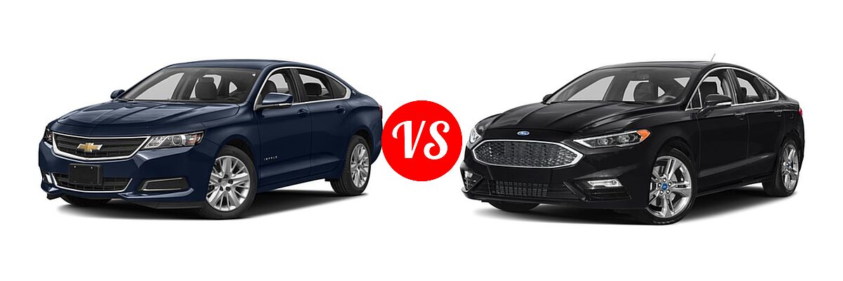 2017 Chevrolet Impala Sedan LS vs. 2017 Ford Fusion Sedan Sport - Front Left Comparison