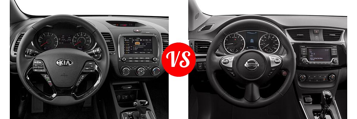 2018 Kia Forte Sedan S vs. 2018 Nissan Sentra Sedan S / SV - Dashboard Comparison