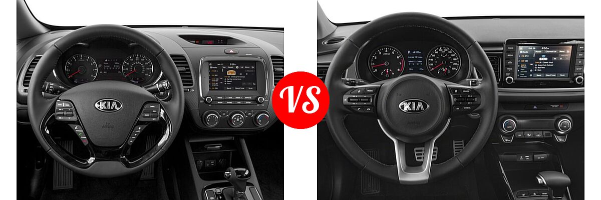 2018 Kia Forte Sedan S vs. 2018 Kia Rio Sedan EX / LX / S - Dashboard Comparison